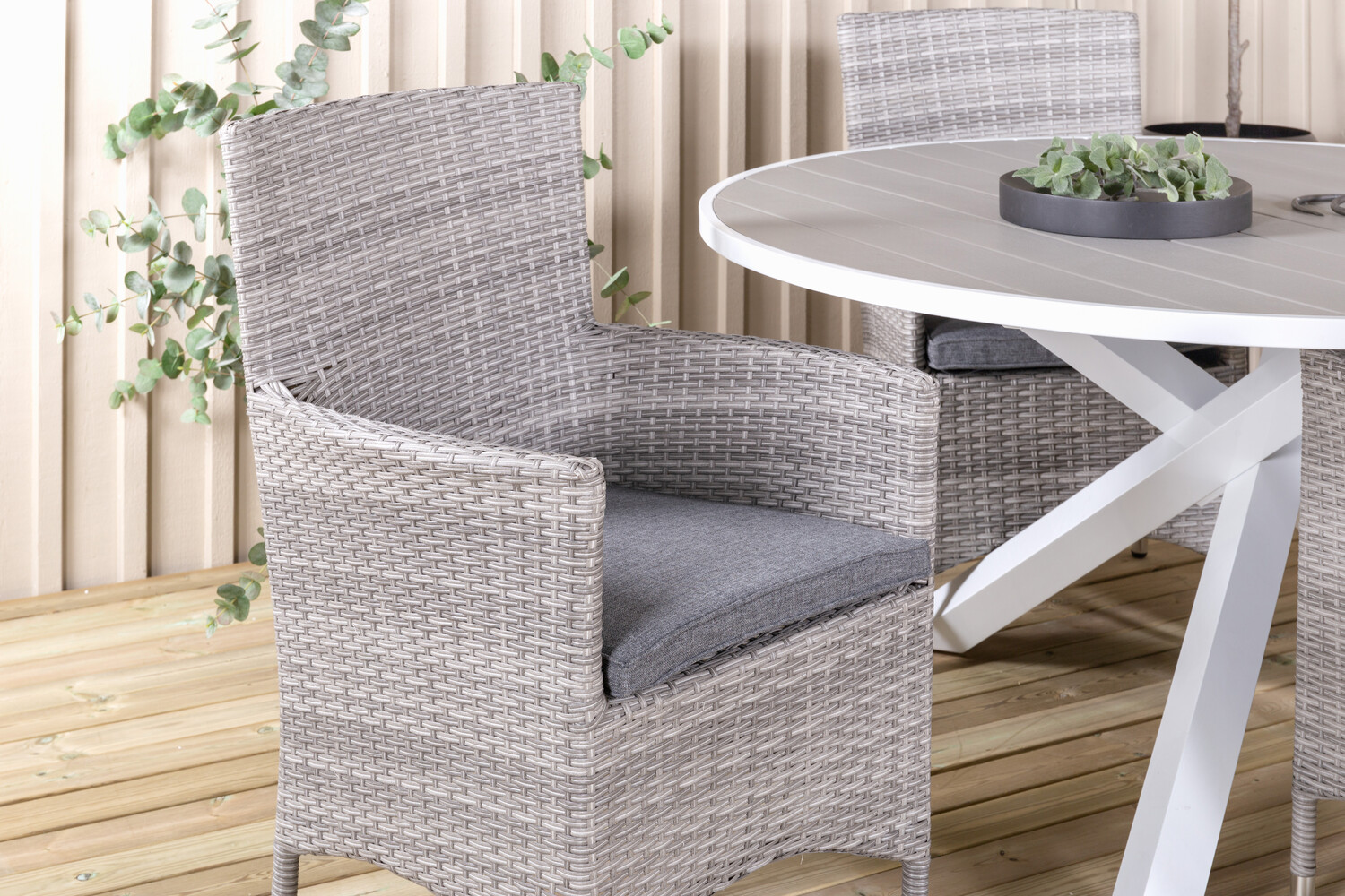 Conjunto de mesa e cadeiras Dallas 2974 (Cinzento)