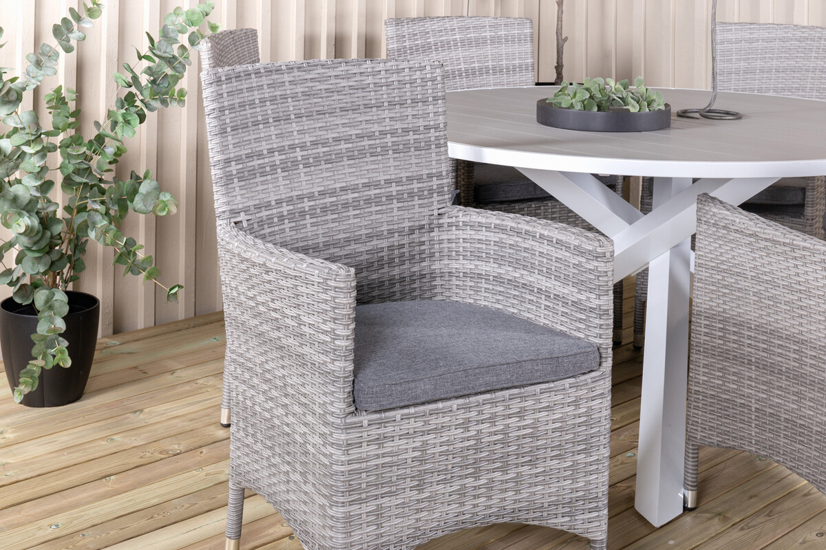 Conjunto de mesa e cadeiras Dallas 3018 (Cinzento)