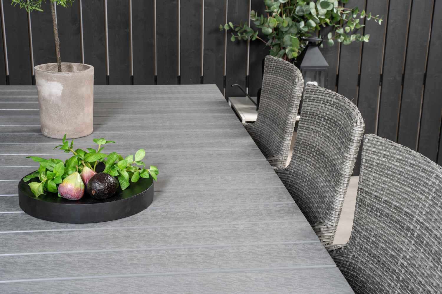 Conjunto de mesa e cadeiras Dallas 3030 (Branco + Cinzento)