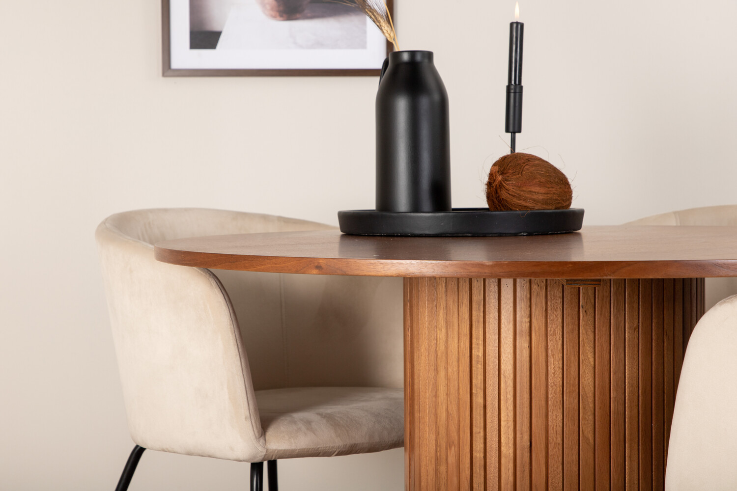 Conjunto para refeições Dallas 3054 (Bege + Preto)