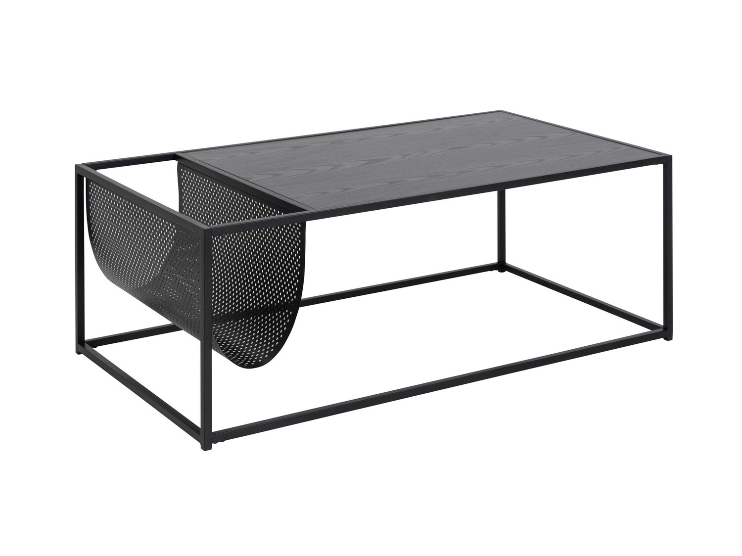 Mesa de centro Norsica Sevferi 130 (Cinza preta + Preto)