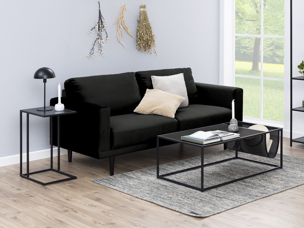 Mesa de centro Norsica Sevferi 130 (Cinza preta + Preto)