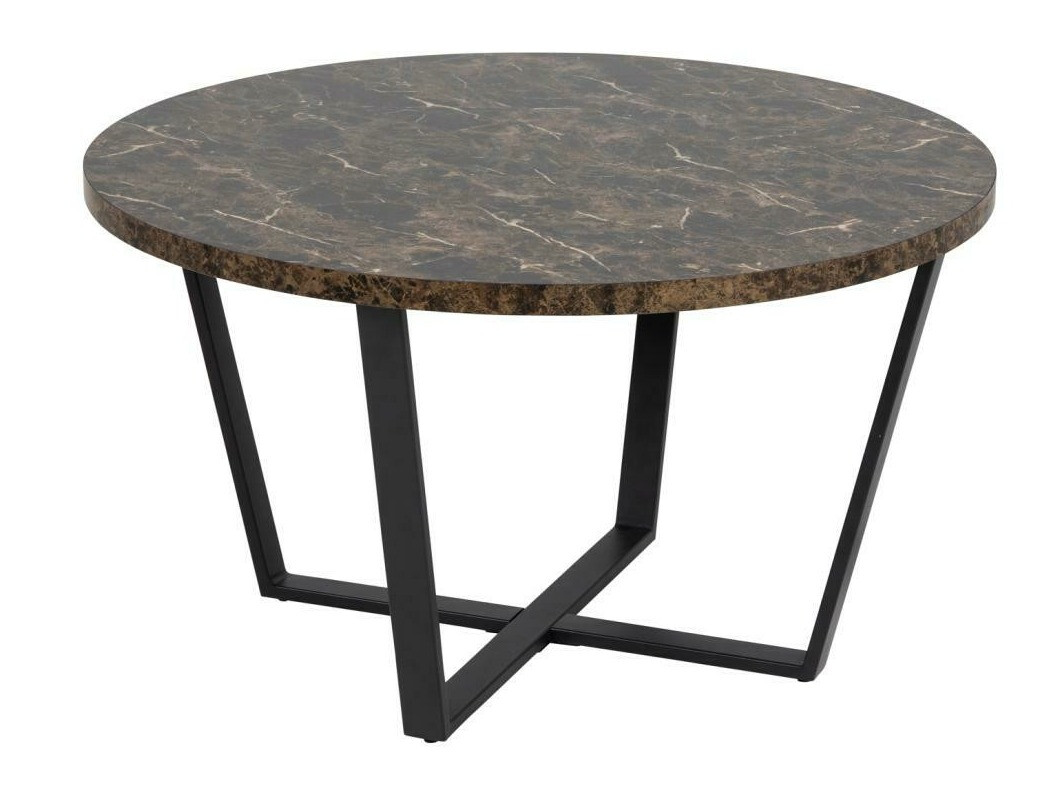 Mesa para revistas Norsica 321 (Mármore marrom + Preto)