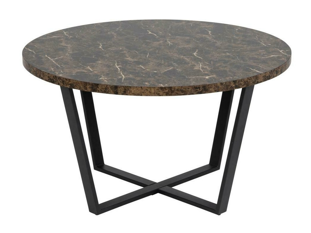 Mesa para revistas Norsica 321 (Mármore marrom + Preto)