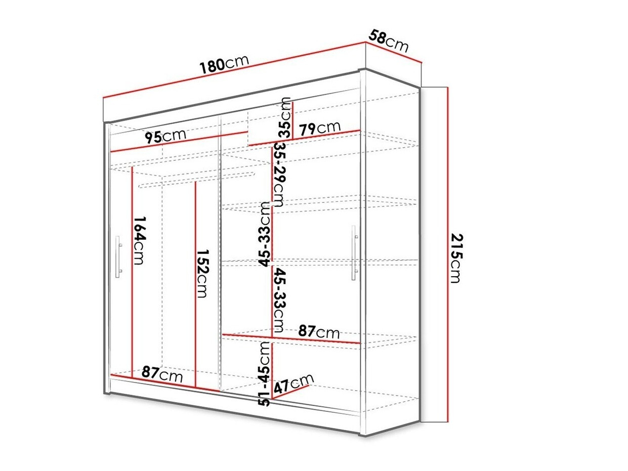 Roupeiro Closico 100 (Carvalho escuro)