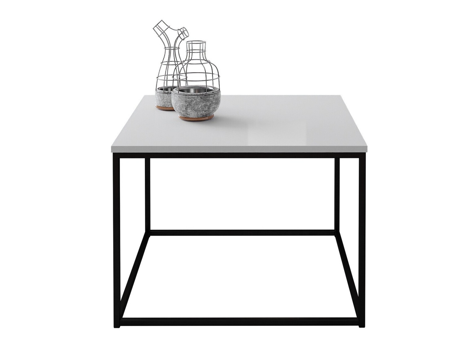 Mesa de centro Germantown 105 (Preto matte + Branco brilhante)