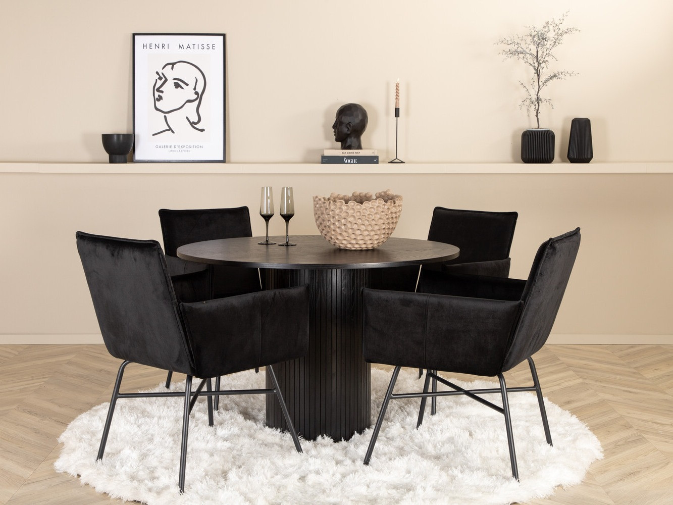 Conjunto para refeições Dallas 3092 (Preto)