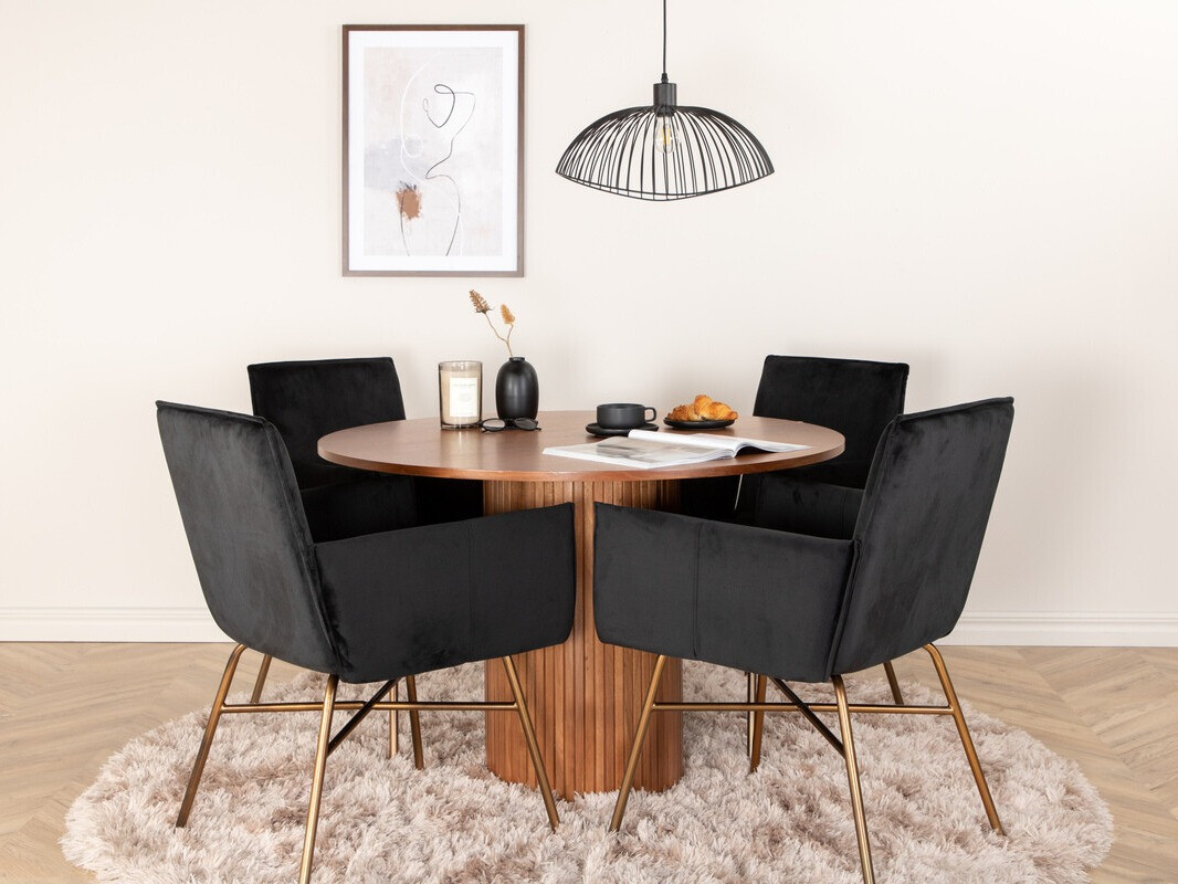 Conjunto para refeições Dallas 3093 (Preto + Cobre)