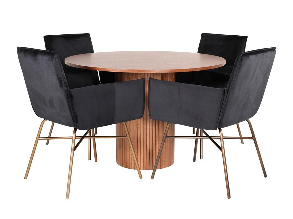 Conjunto para refeições Dallas 3093 (Preto + Cobre)
