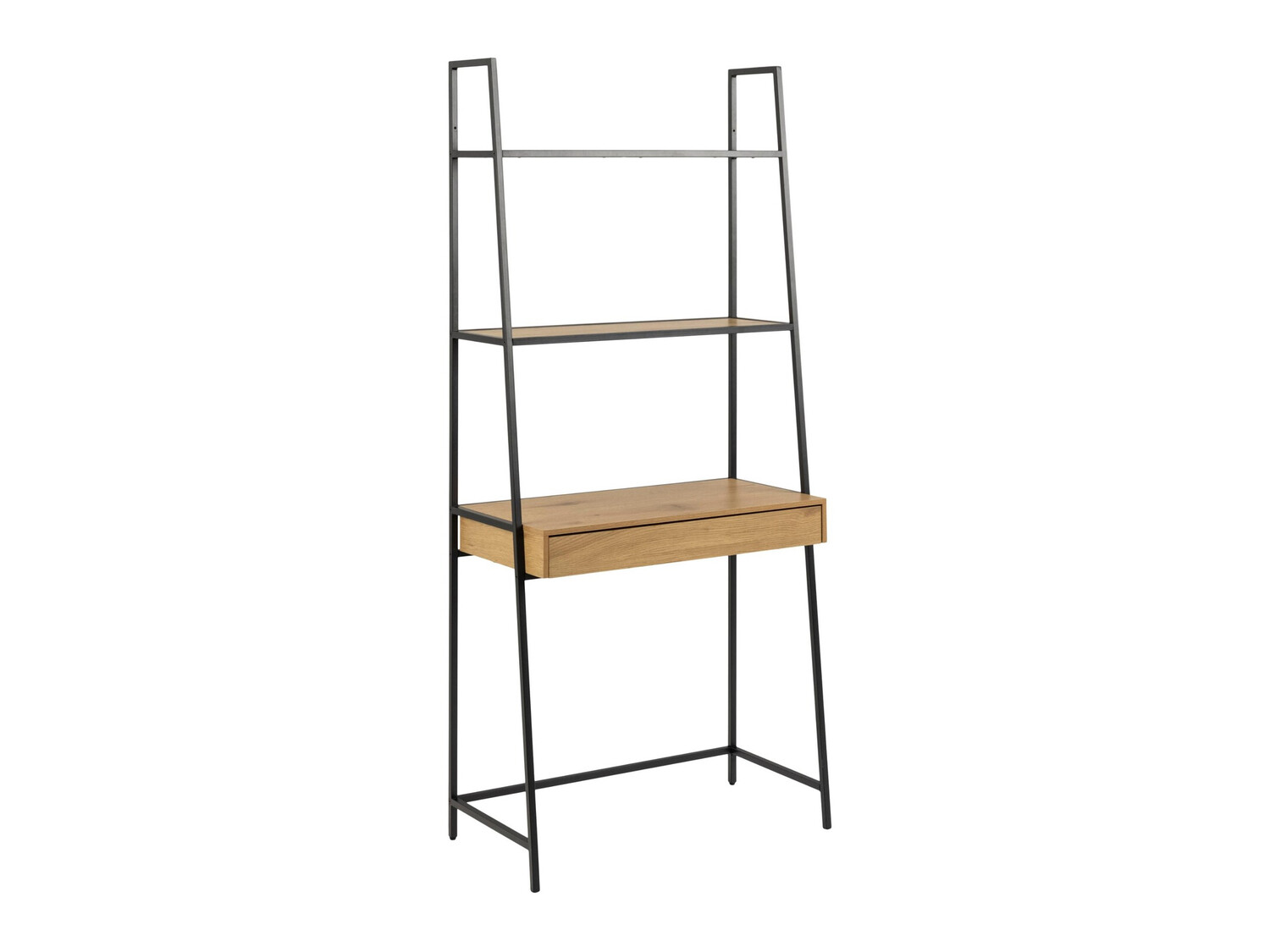 Mesa de escritório Norsica Sevferi 163 (Carvalho selvagem + Preto)