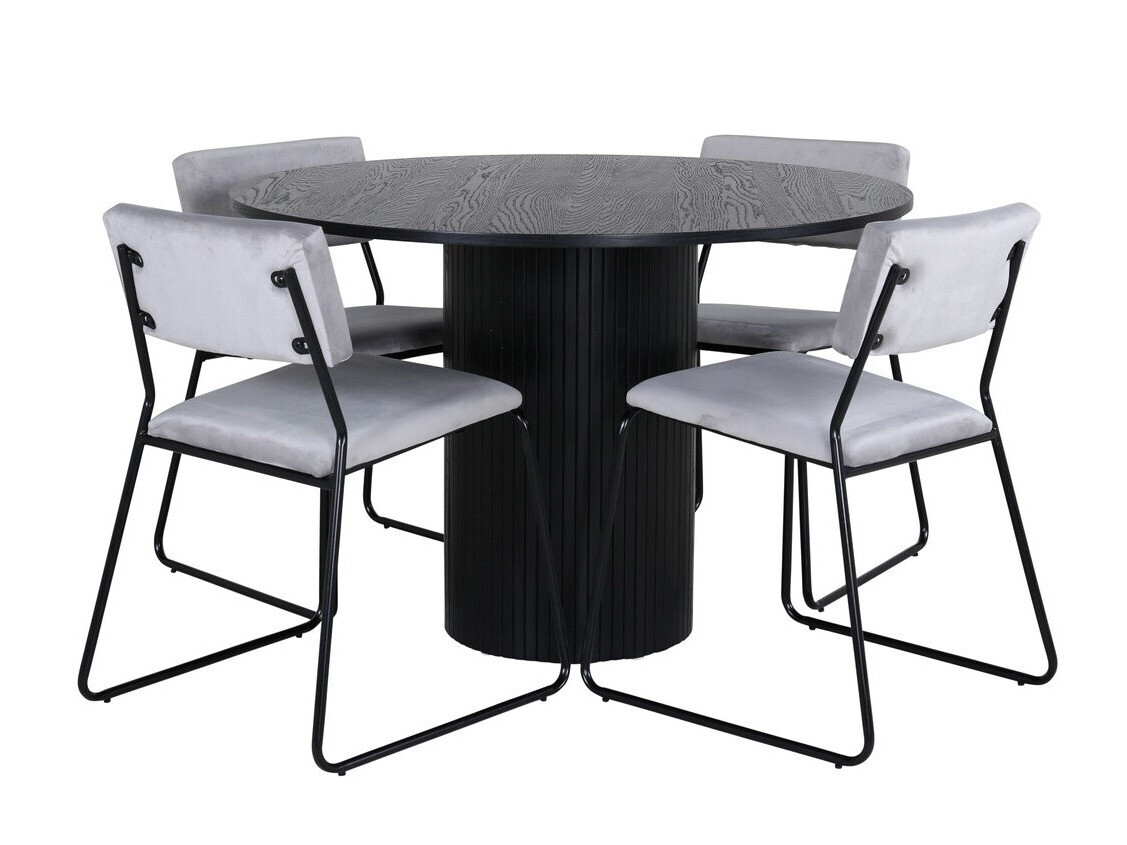 Conjunto para refeições Dallas 3084 (Cinzento + Preto)