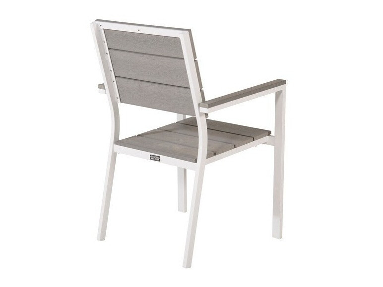 Cadeira de exterior Dallas 717 (Cinzento + Branco)