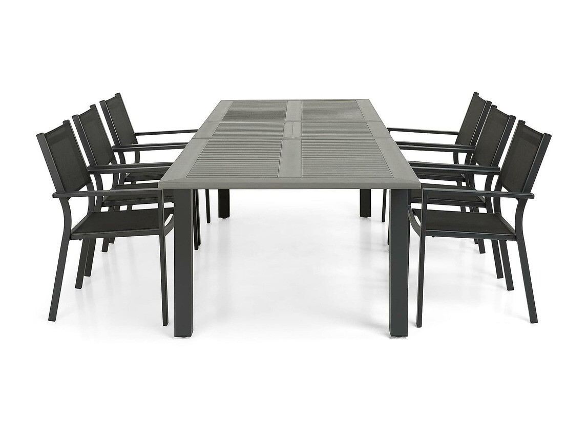 Conjunto de mesa e cadeiras Cortland 164 (Preto)