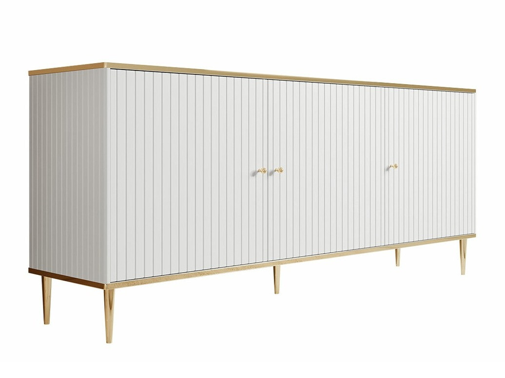 Aparador Charlotte 154 (Branco + Dourado)