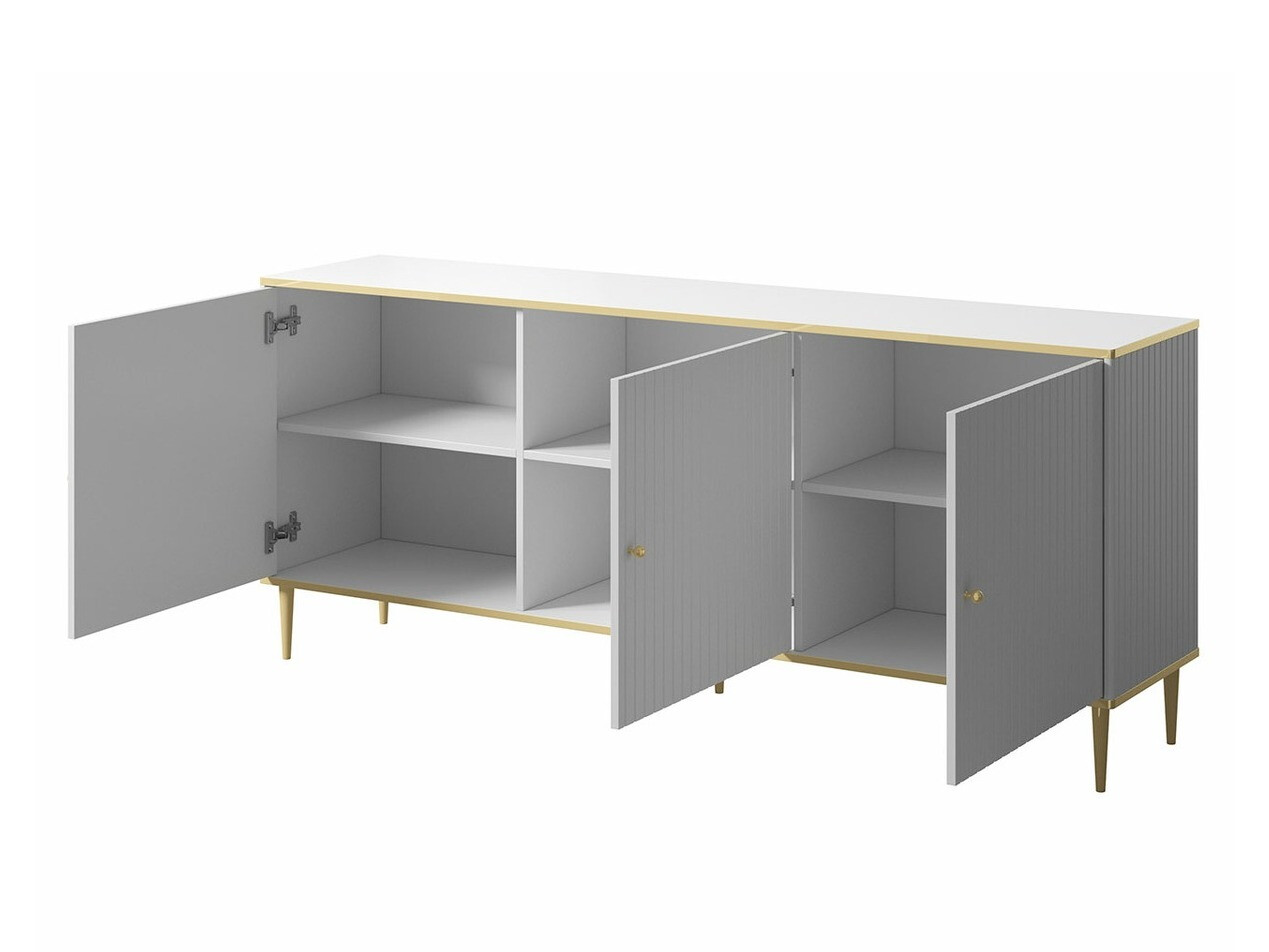 Aparador Charlotte 154 (Branco + Dourado)