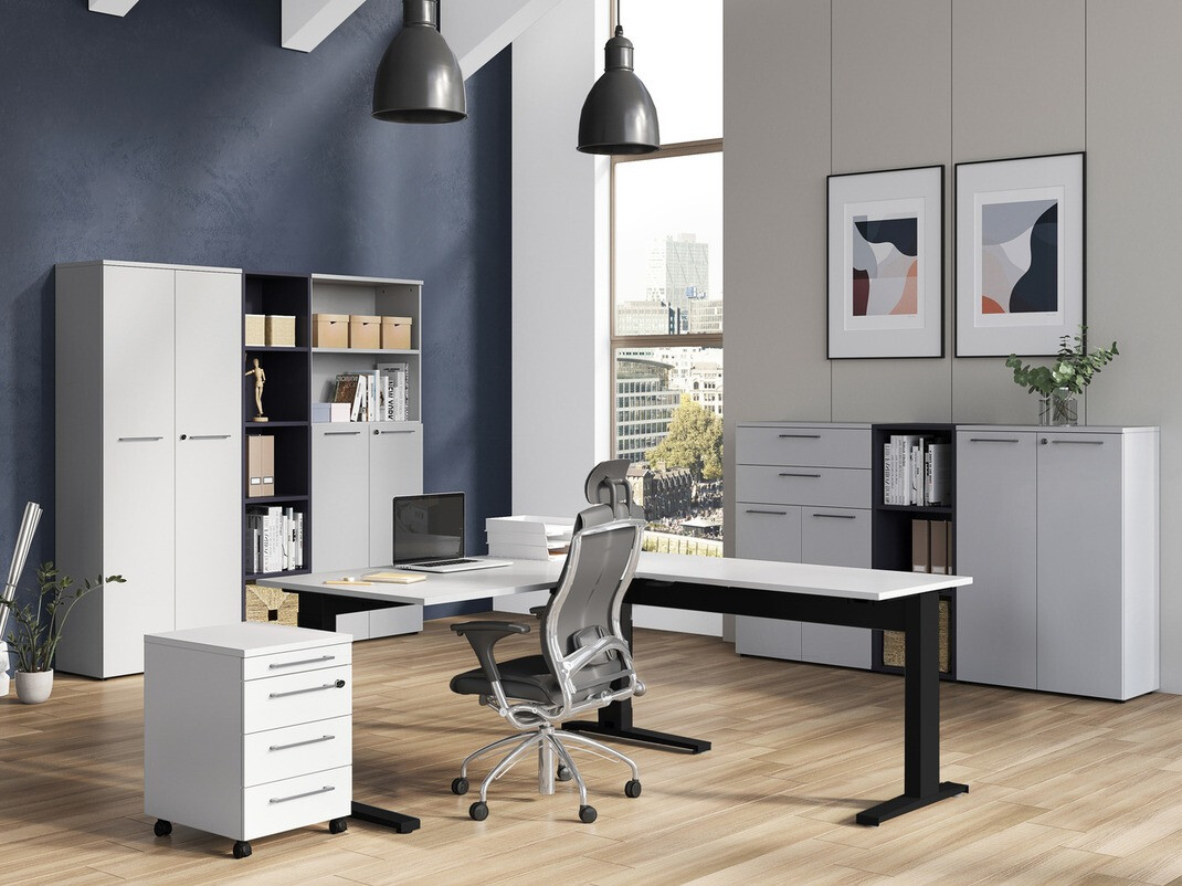 Cómoda Eliromo 103 (Cinzento claro)