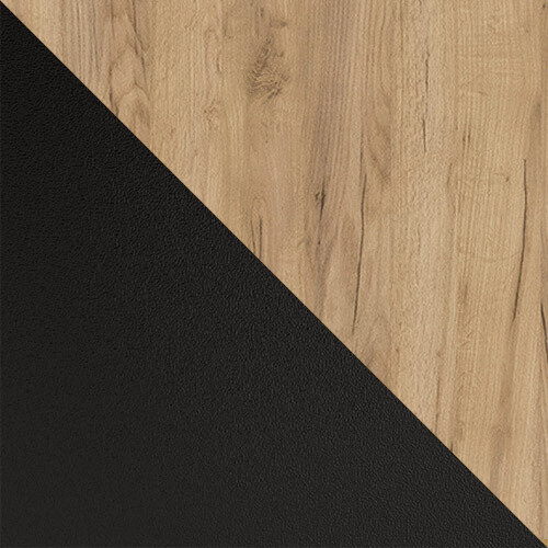 Mesa de centro Germantown 105 (Preto matte + Carvalho)