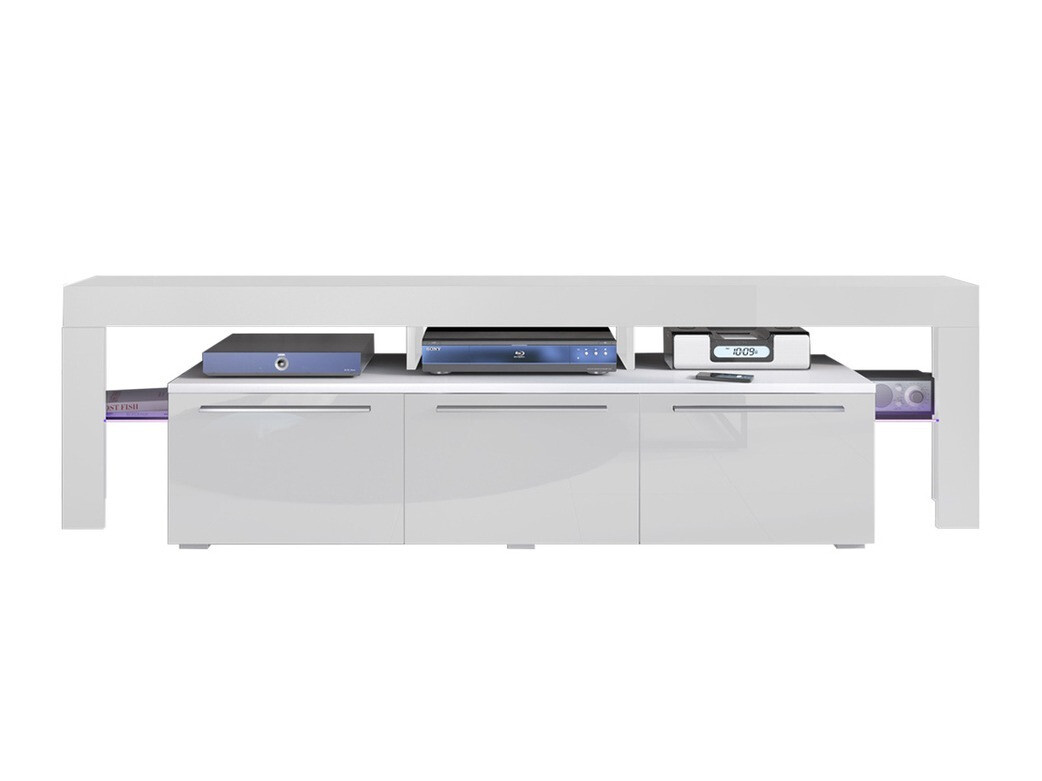 Móvel de TV Arbor (Branco + Branco brilhante)