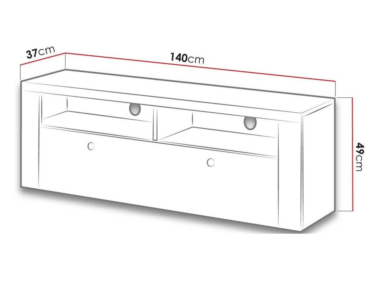 Móvel de TV Salelbo 103 (Lariço Sibu + Trufa carvalho)