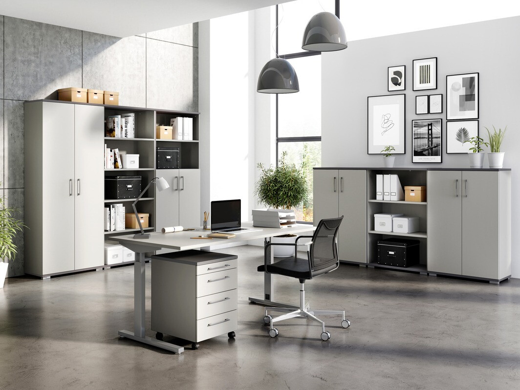 Bloco de gavetas Lartesi 105 (Grafite + Cinzento claro)