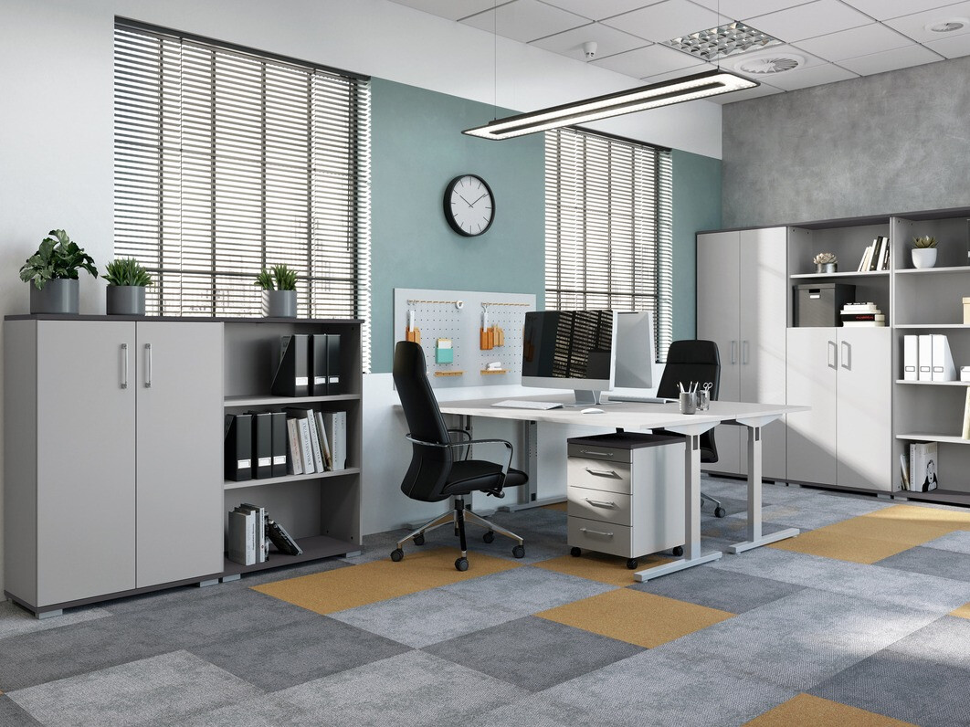 Bloco de gavetas Lartesi 105 (Grafite + Cinzento claro)