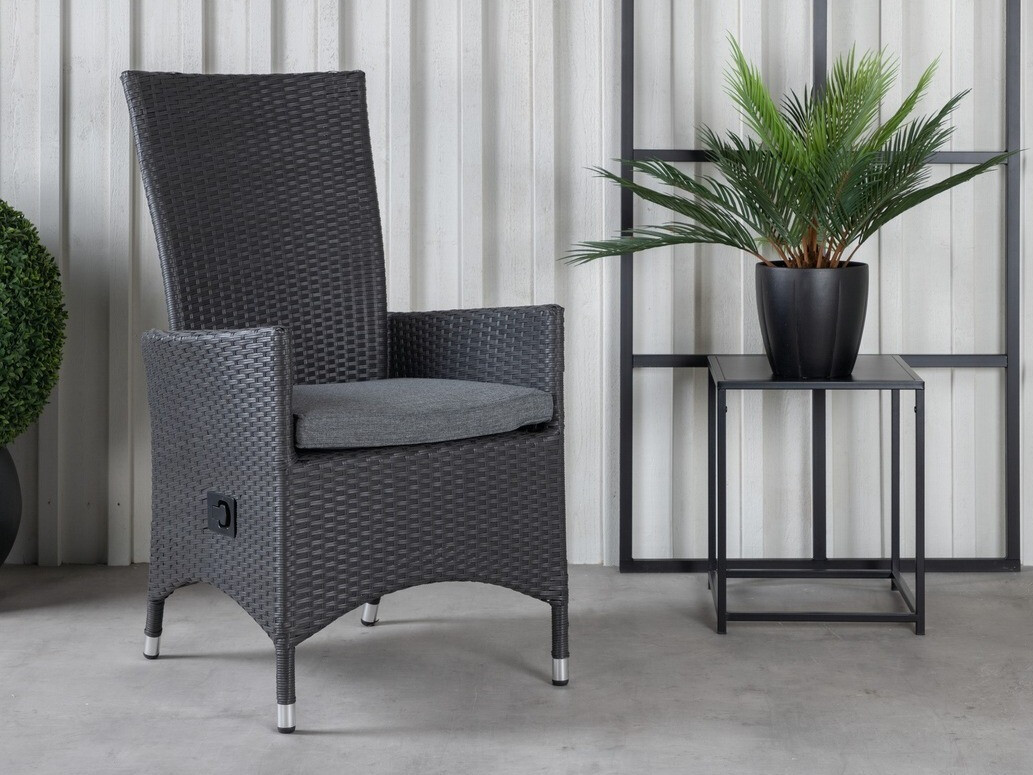 Poltrona para o exterior Dallas 735 (Preto + Cinzento)