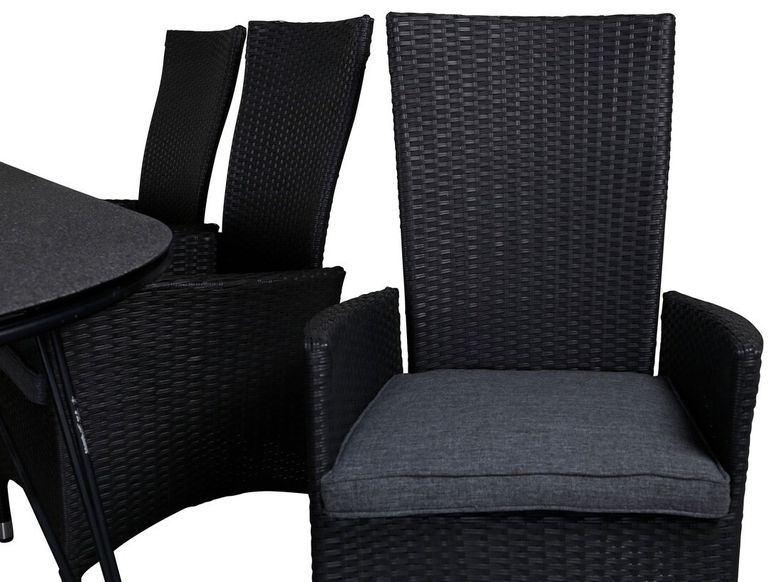Poltrona para o exterior Dallas 735 (Preto + Cinzento)