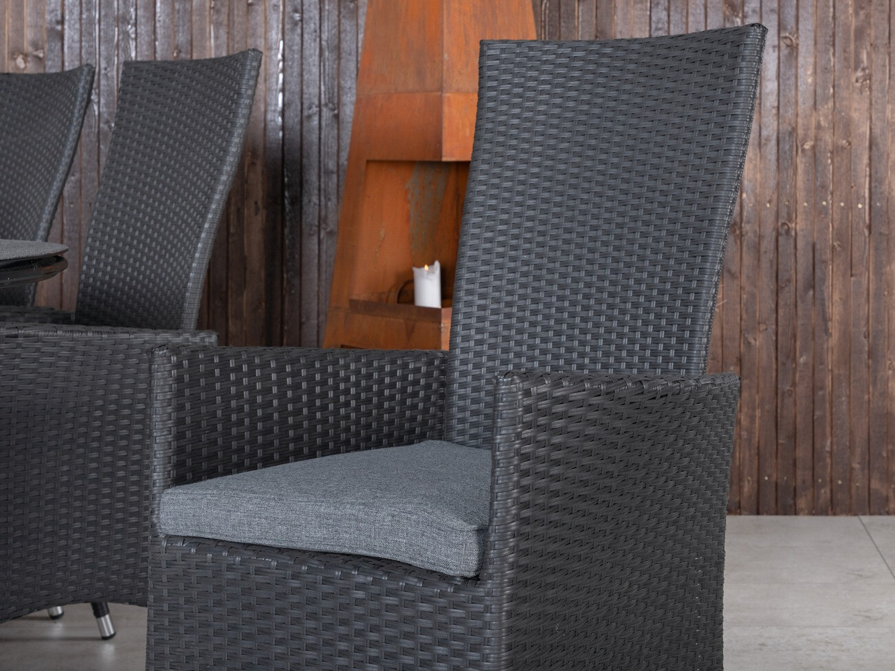 Poltrona para o exterior Dallas 735 (Preto + Cinzento)
