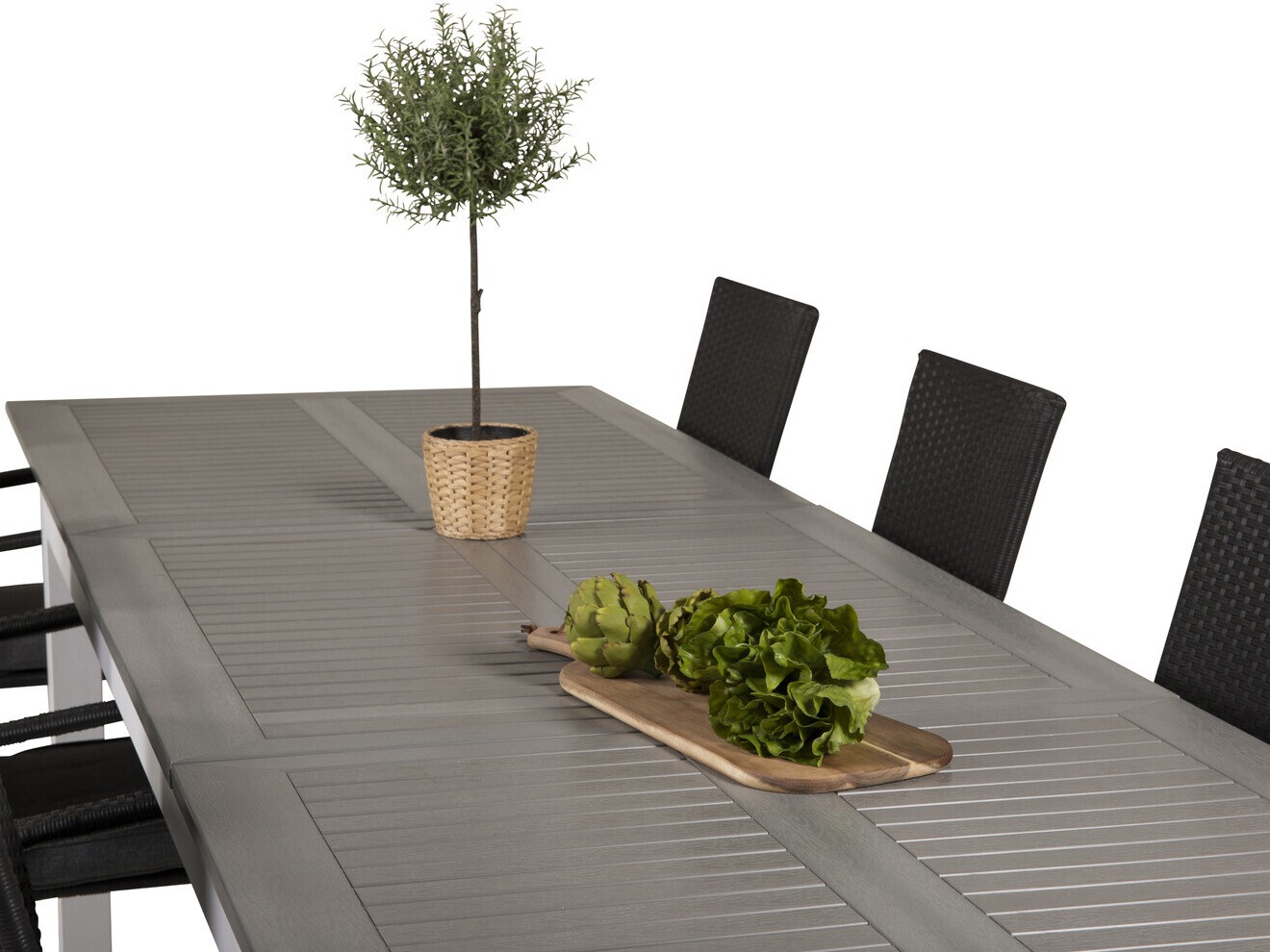 Conjunto de mesa e cadeiras Dallas 2272 (Preto + Cinzento escuro)