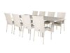Conjunto de mesa e cadeiras Dallas 2408 (Branco + Cinzento)