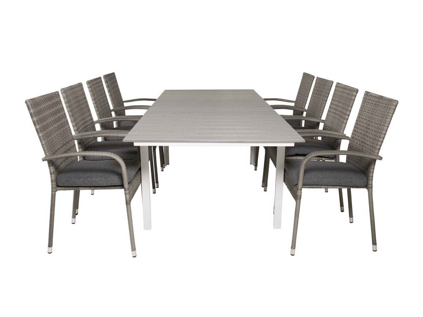 Conjunto de mesa e cadeiras Dallas 2408 (Cinzento + Cinzento escuro)