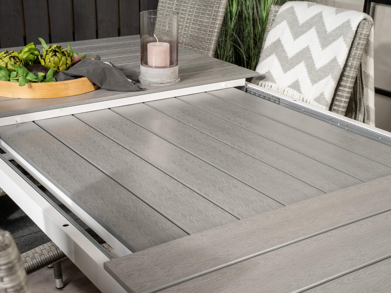 Conjunto de mesa e cadeiras Dallas 2408 (Cinzento + Cinzento escuro)