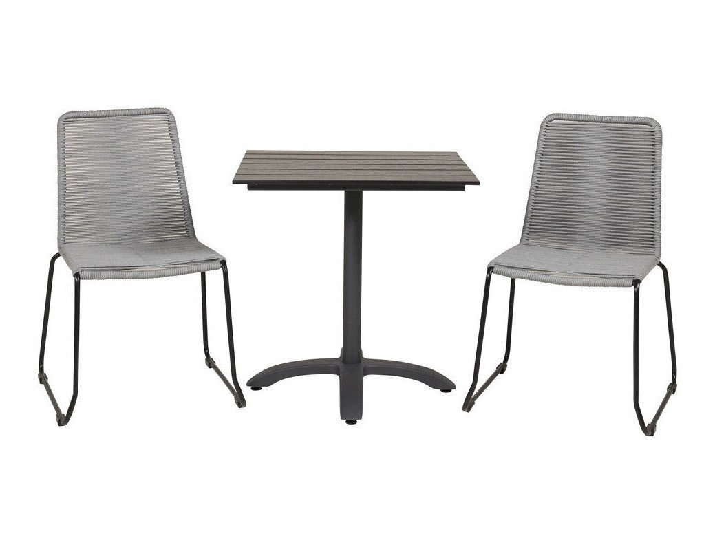 Conjunto para varanda Dallas 2184 (Cinzento + Preto)