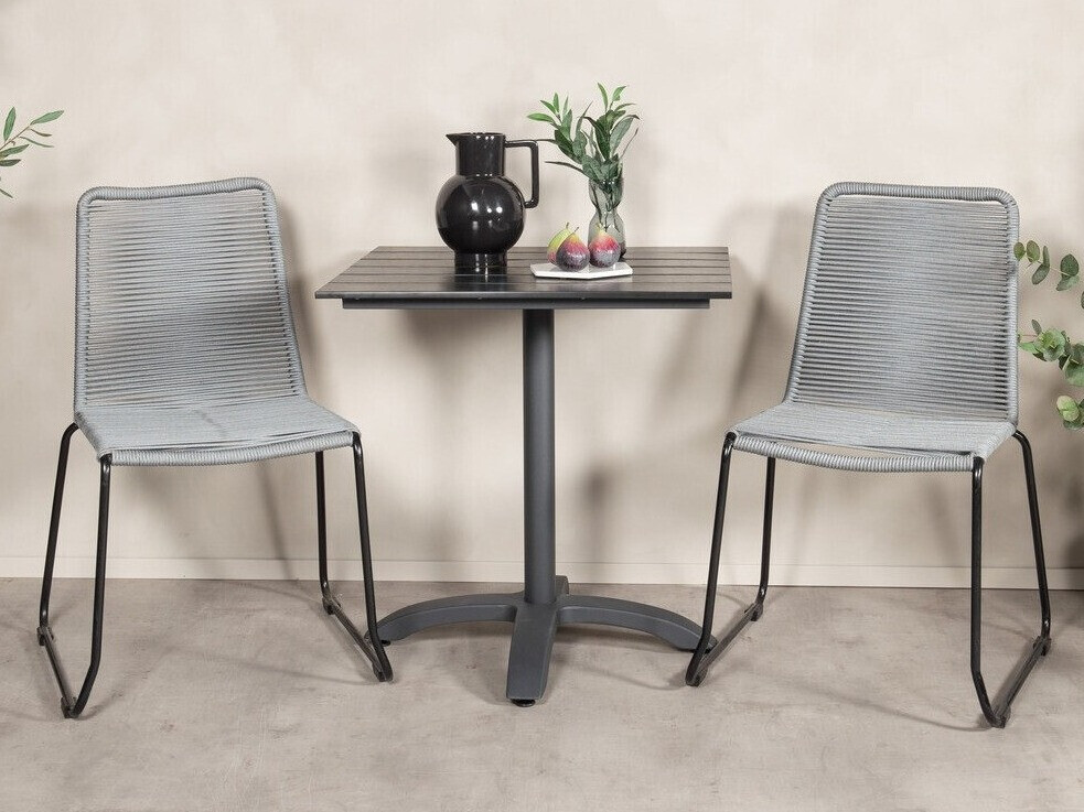 Conjunto para varanda Dallas 2184 (Cinzento + Preto)