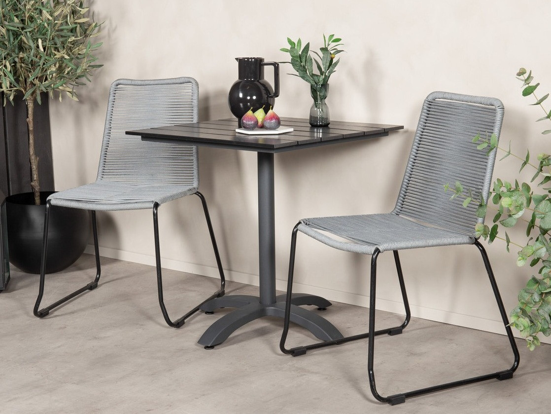 Conjunto para varanda Dallas 2184 (Cinzento + Preto)