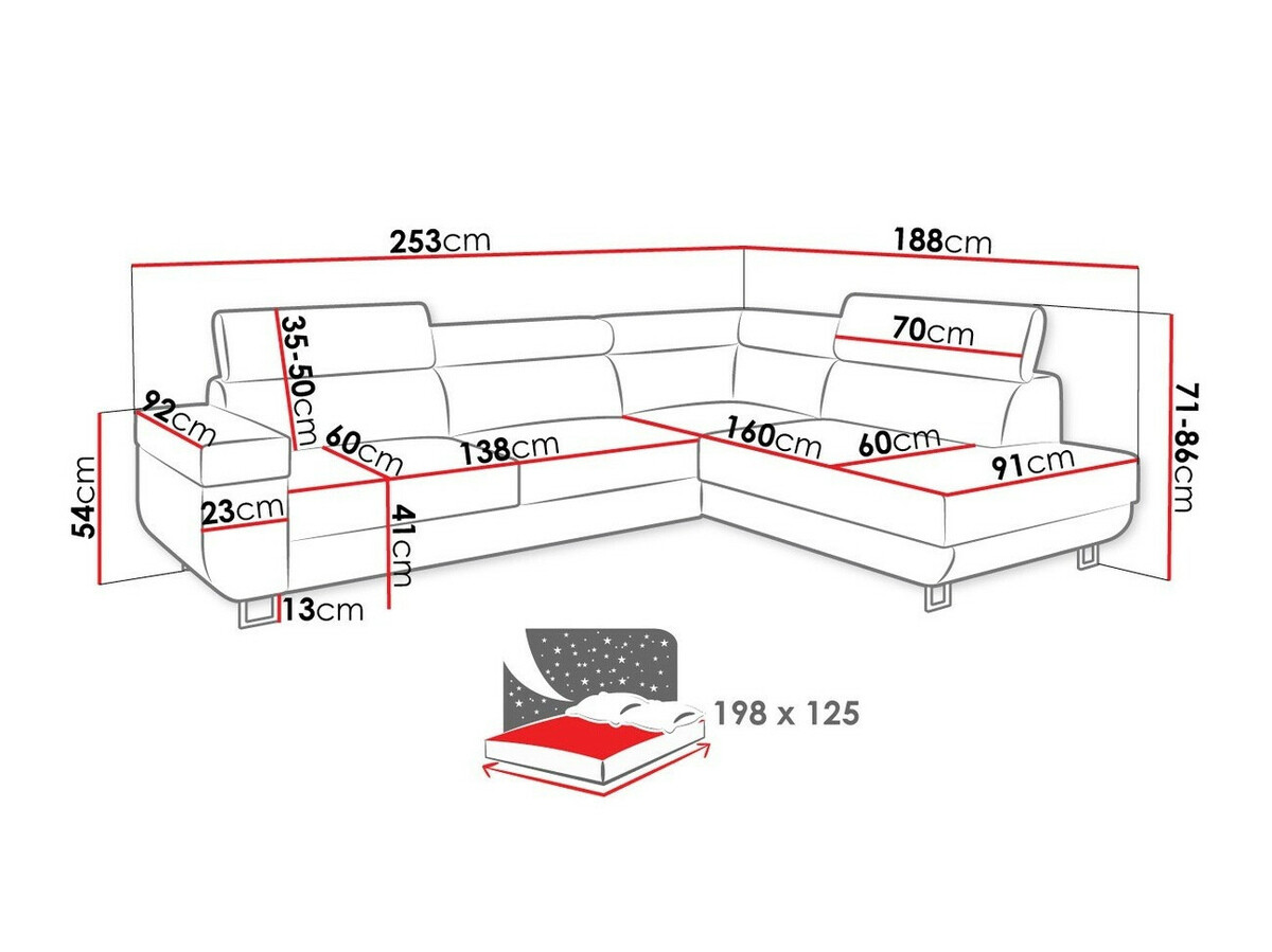 Sofá de canto Comfivo Liberta (Manila 35)