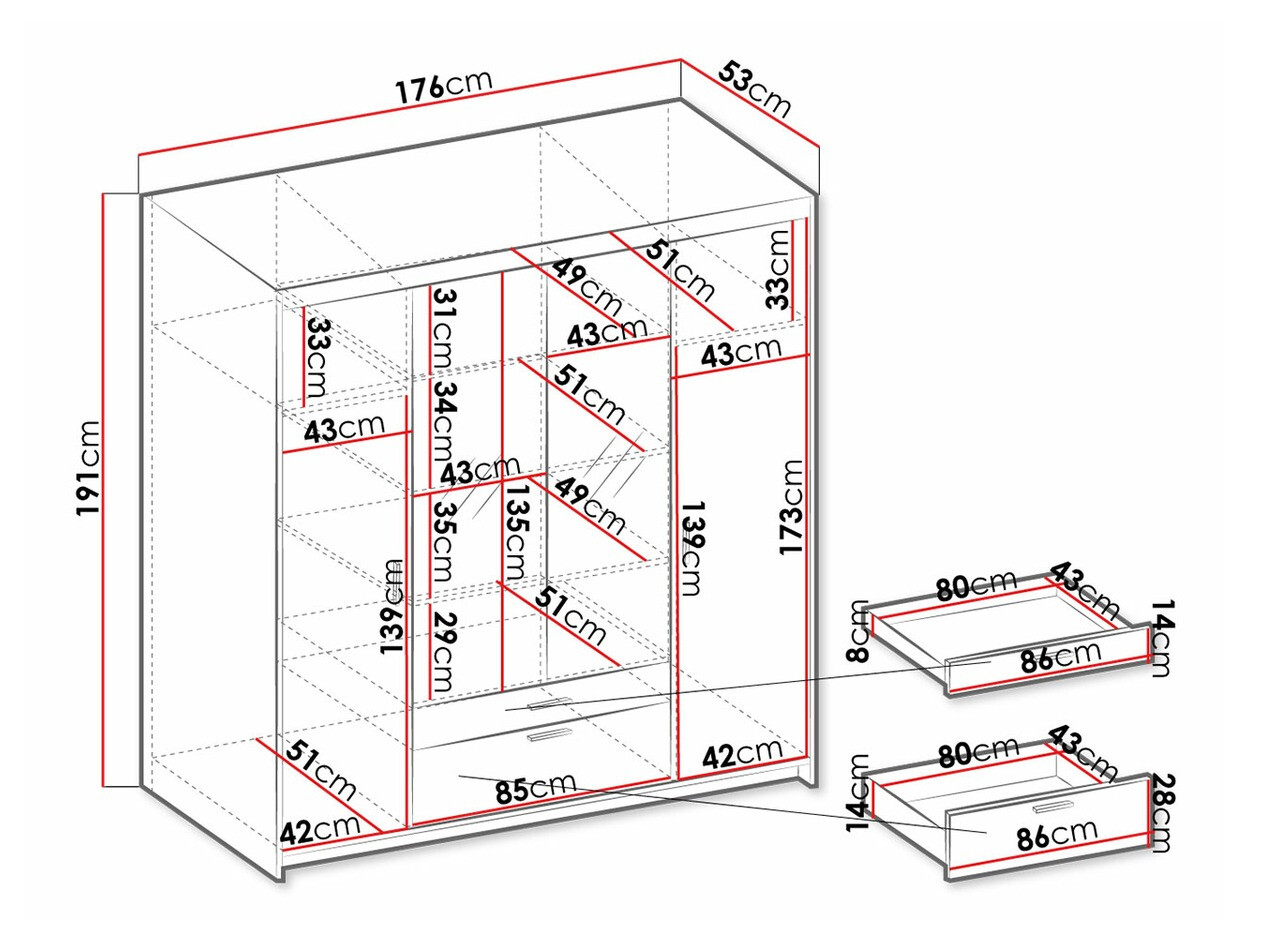 Roupeiro Novduni 108 (Carvalho sonoma)