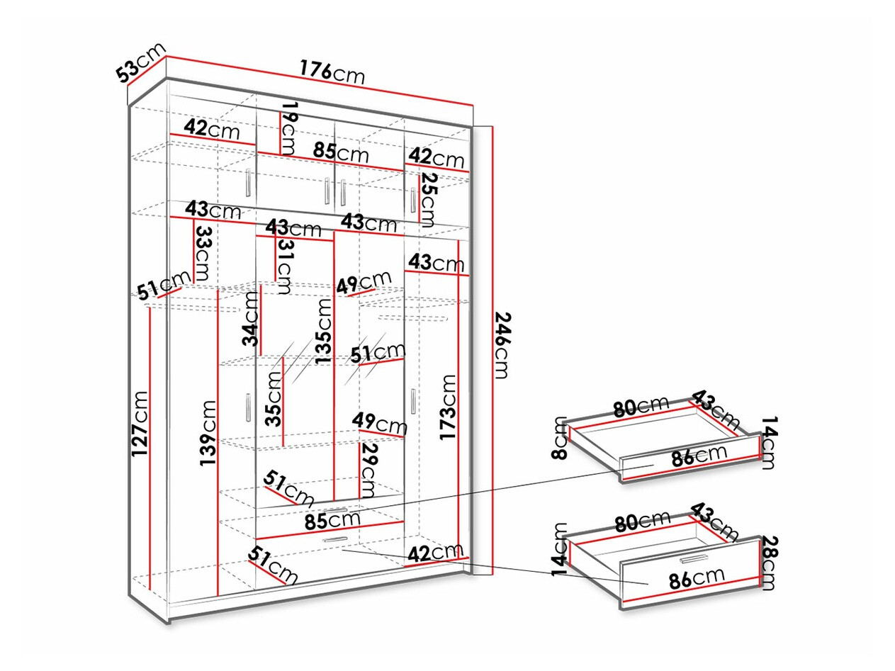 Roupeiro Novduni 109 (Carvalho sonoma)