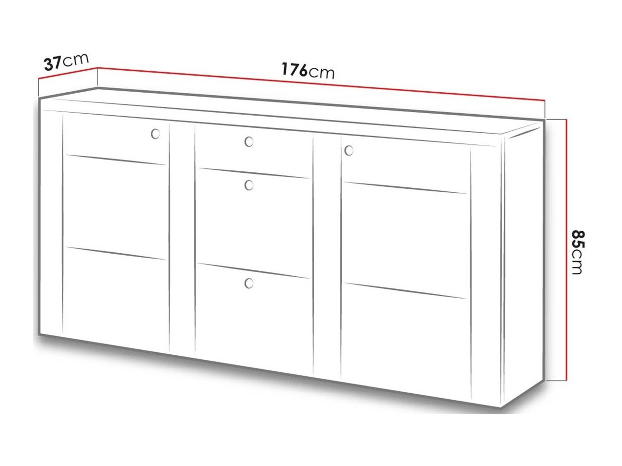Cómoda Salelbo 107 (Lariço Sibu + Trufa carvalho)