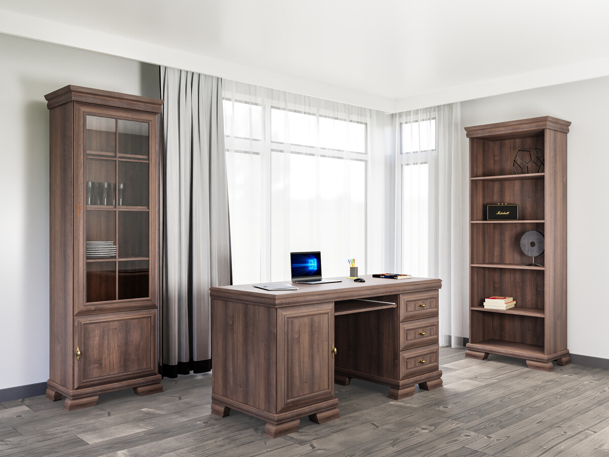 Conjunto para escritório em casa Salmeru 120 (Samoa King Noz)