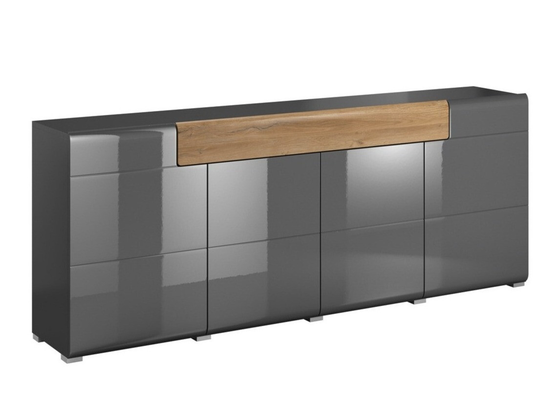 Cómoda Torsone 102 (Antracite + Gloss antracite + Carvalho Grandson)