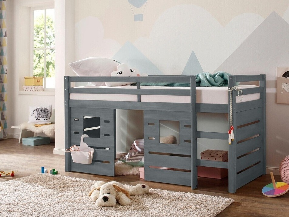 Cama alta Ruvfiva 104 (Cinzento)