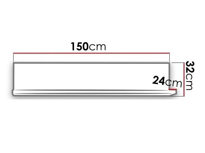 Estante de parede Lutiva 102 (Branco + Cimento)