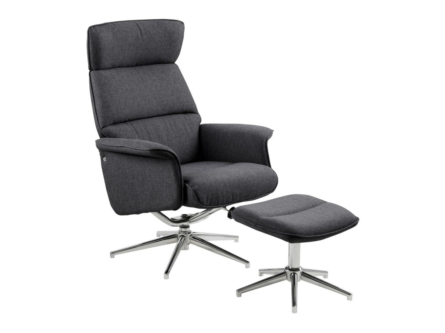 Poltrona Norsica 570 (Cinzento escuro + Prateado)