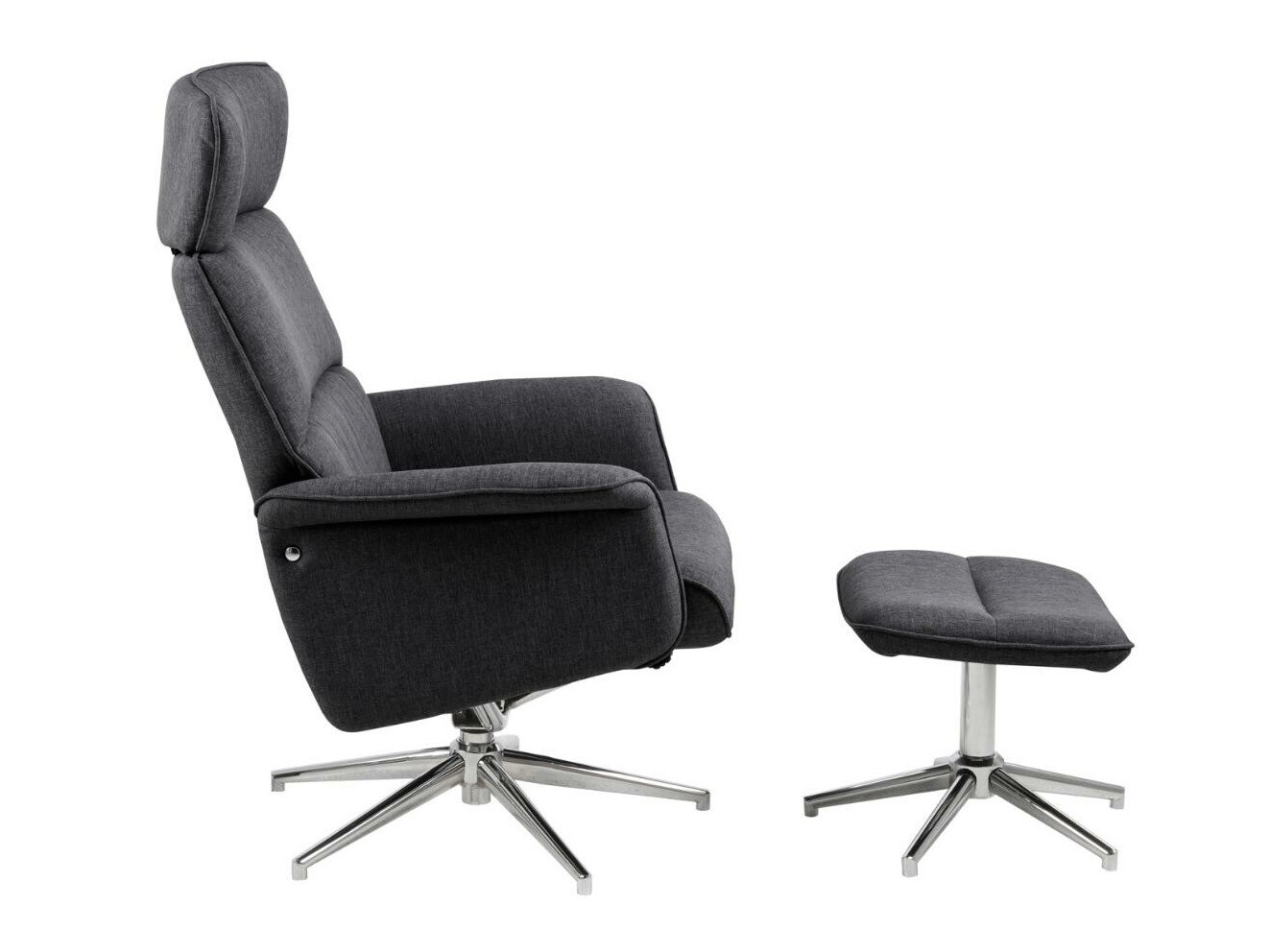 Poltrona Norsica 570 (Cinzento escuro + Prateado)