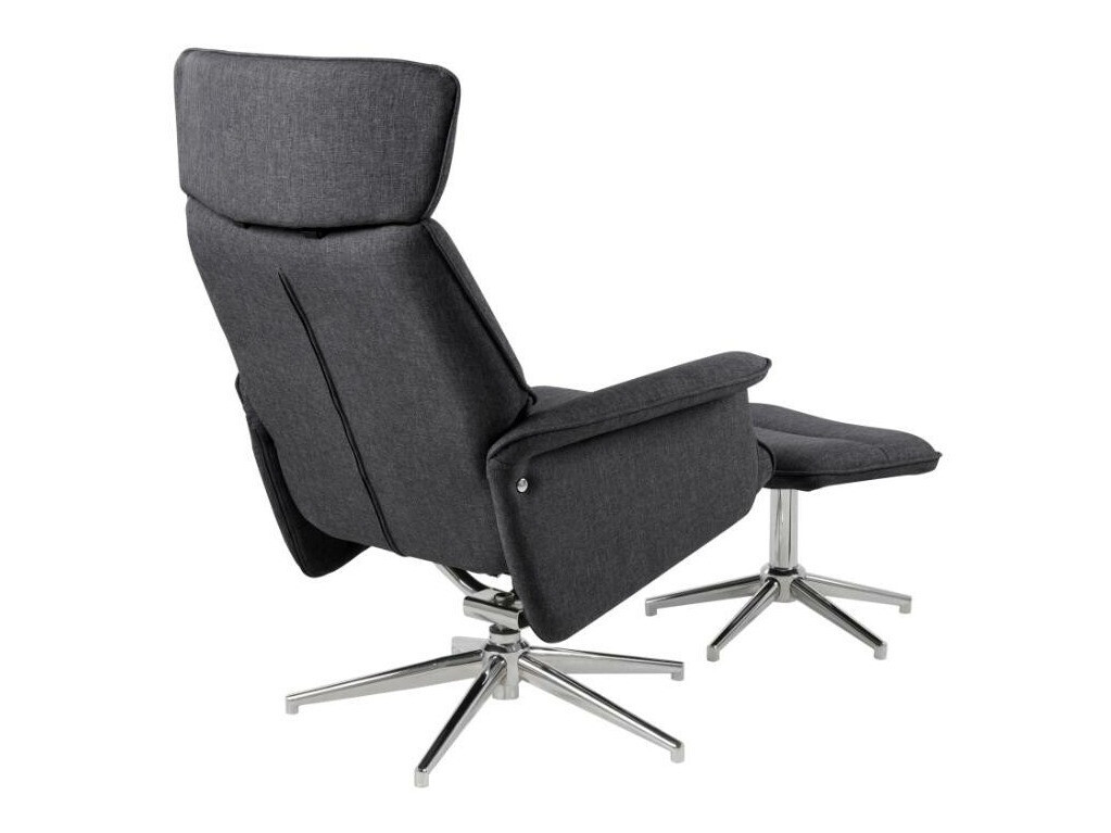 Poltrona Norsica 570 (Cinzento escuro + Prateado)