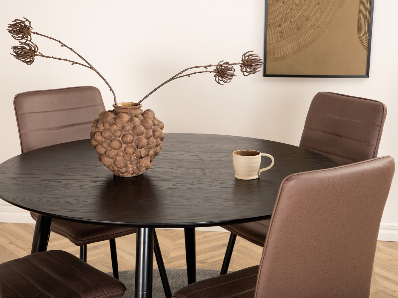 Conjunto para refeições Dallas 2544 (Castanho + Preto)