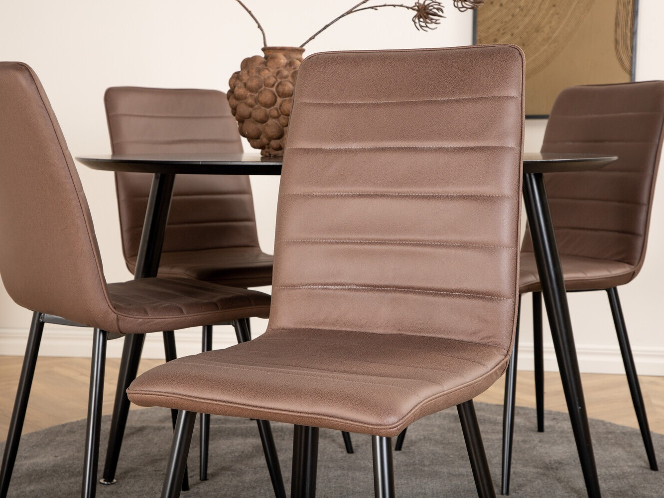 Conjunto para refeições Dallas 2544 (Castanho + Preto)