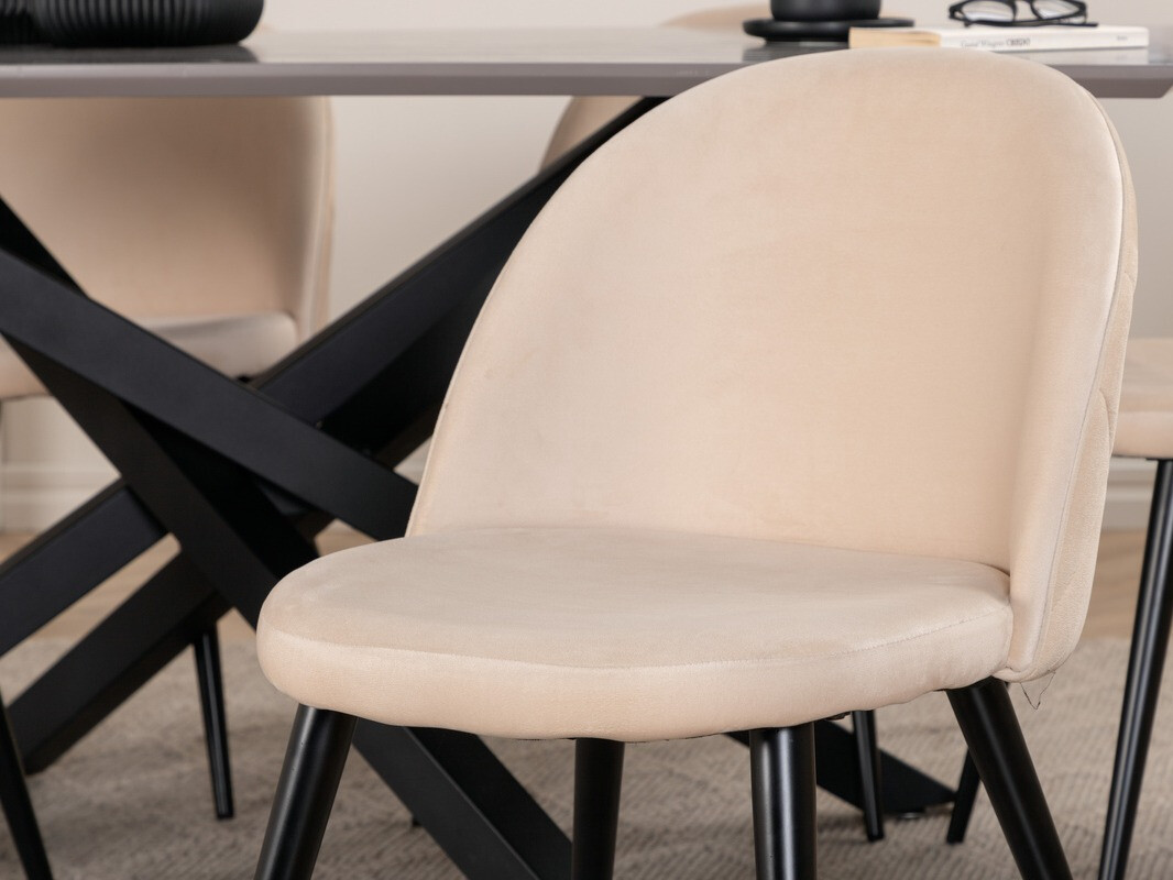 Conjunto para refeições Dallas 3035 (Creme + Preto)