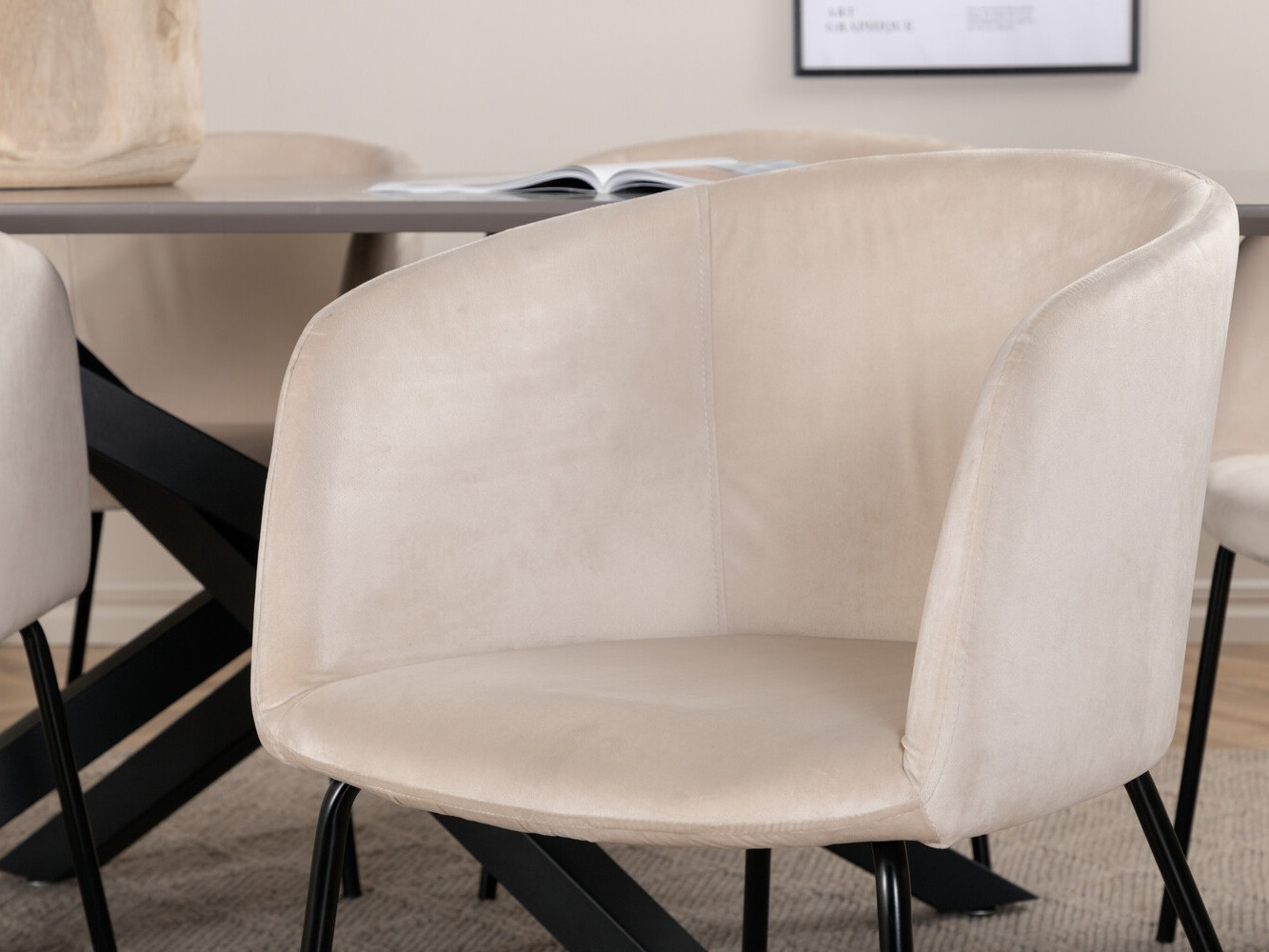 Conjunto para refeições Dallas 3036 (Creme + Preto)